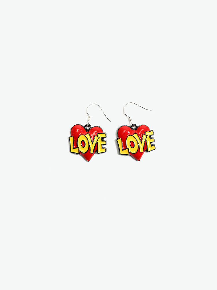 AliyaStore|女|AliyaStore 红心LOVE耳环