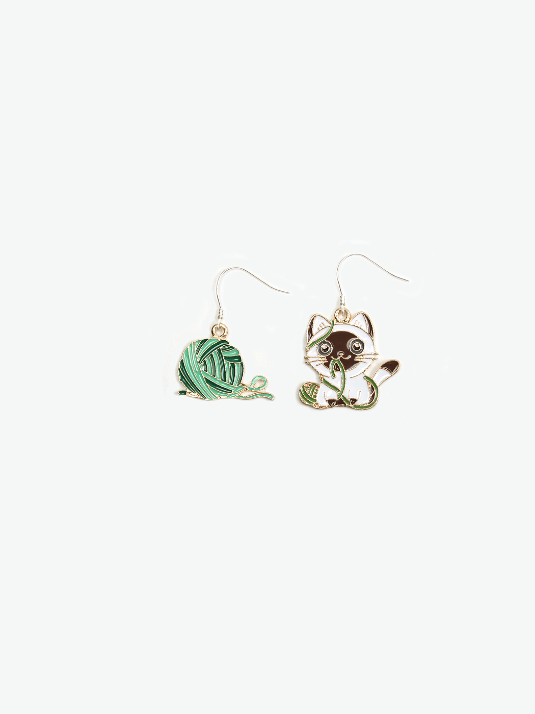 AliyaStore|女|AliyaStore 毛线小猫不对称耳环