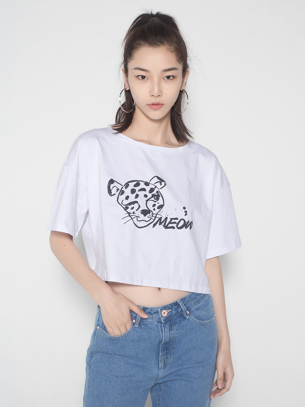 B+ by Beautyberry|女|短袖T恤|B+ by Beautyberry 动物纹印花短袖T恤