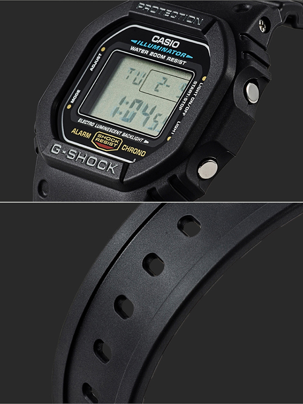 casio g-shock多功能运动学生电子表 dw-5600e-1vpf