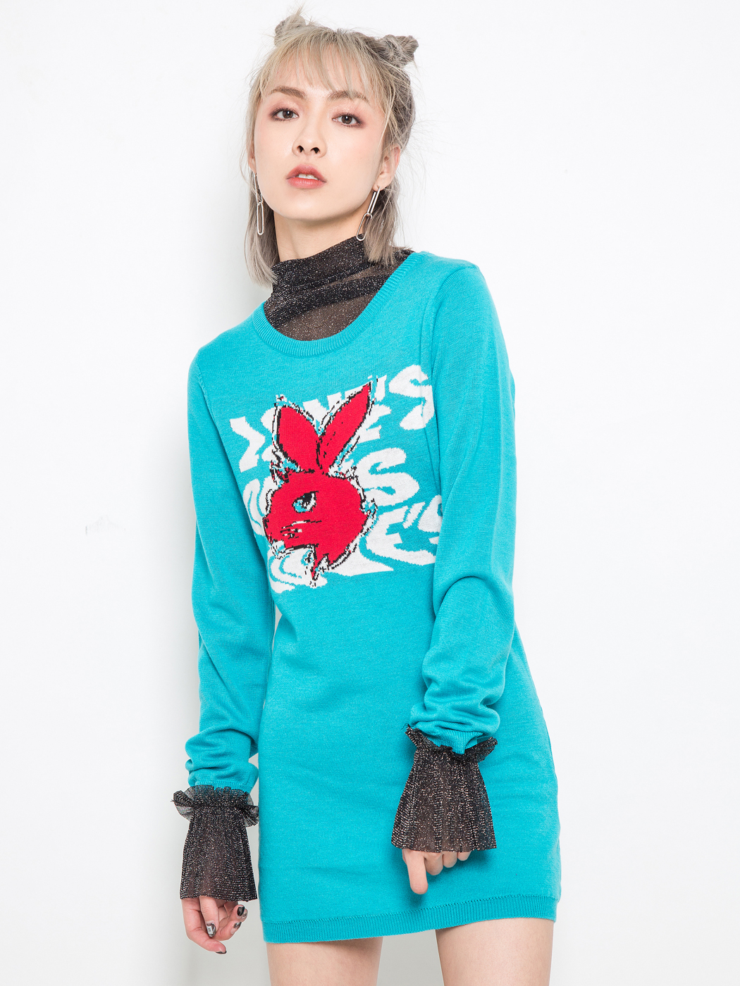 B+ by Beautyberry|女|B+ by Beautyberry 兔子刺绣针织衫