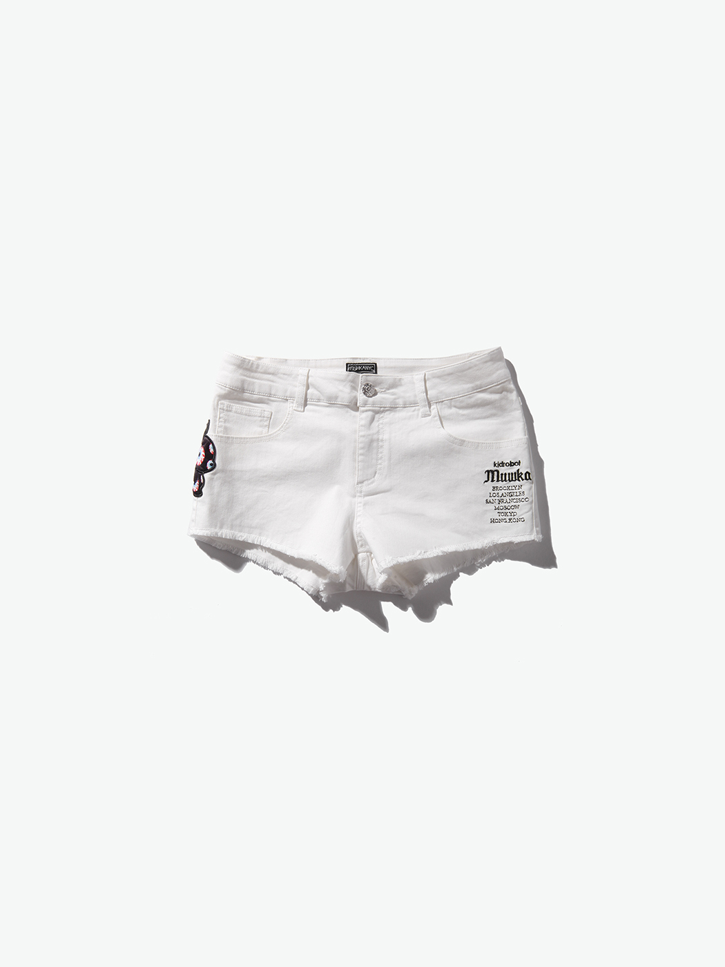 Mishka|女|短裤|Mishka 字母图案刺绣短裤