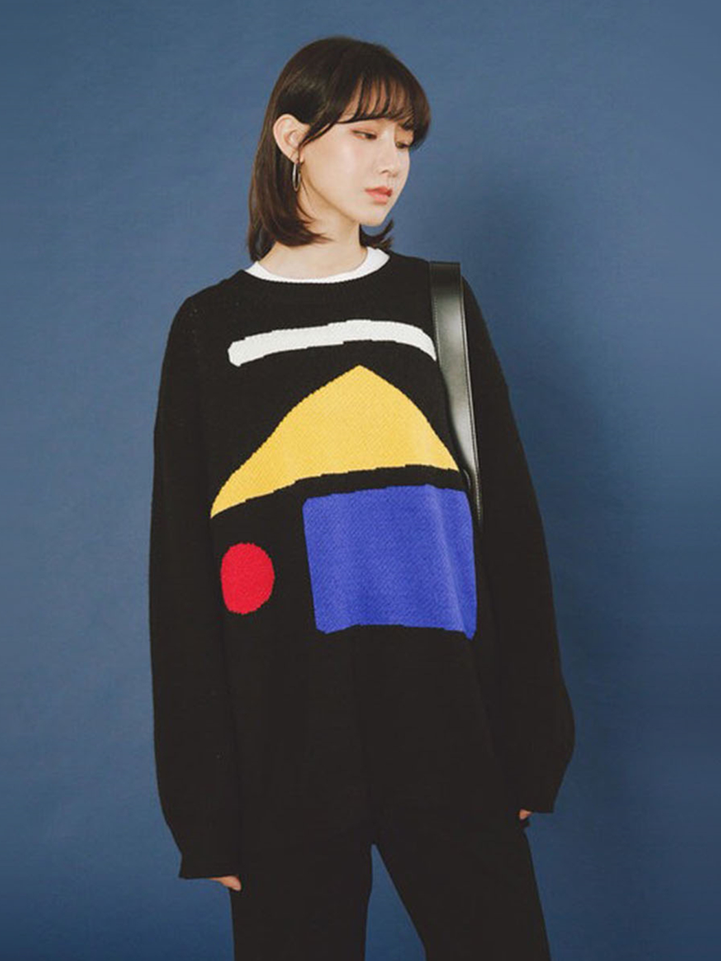 3OMETHINGCHIC|女|3OMETHINGCHIC 趣味图形圆领毛衣