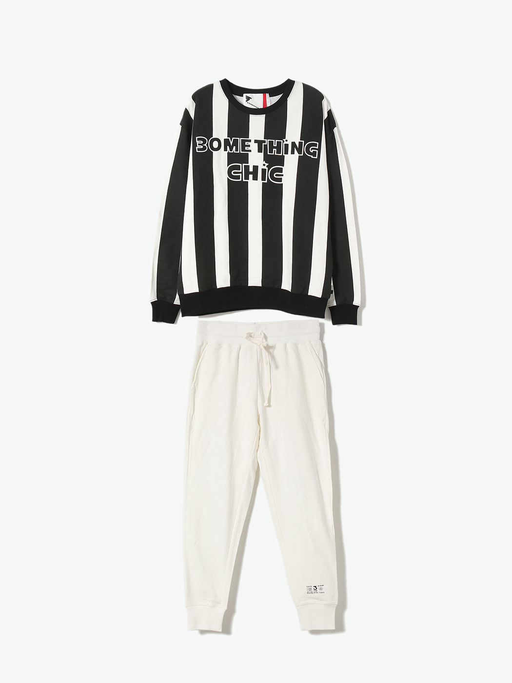 3OMETHINGCHIC|女|3OMETHINGCHIC 黑白条纹可外穿家居服