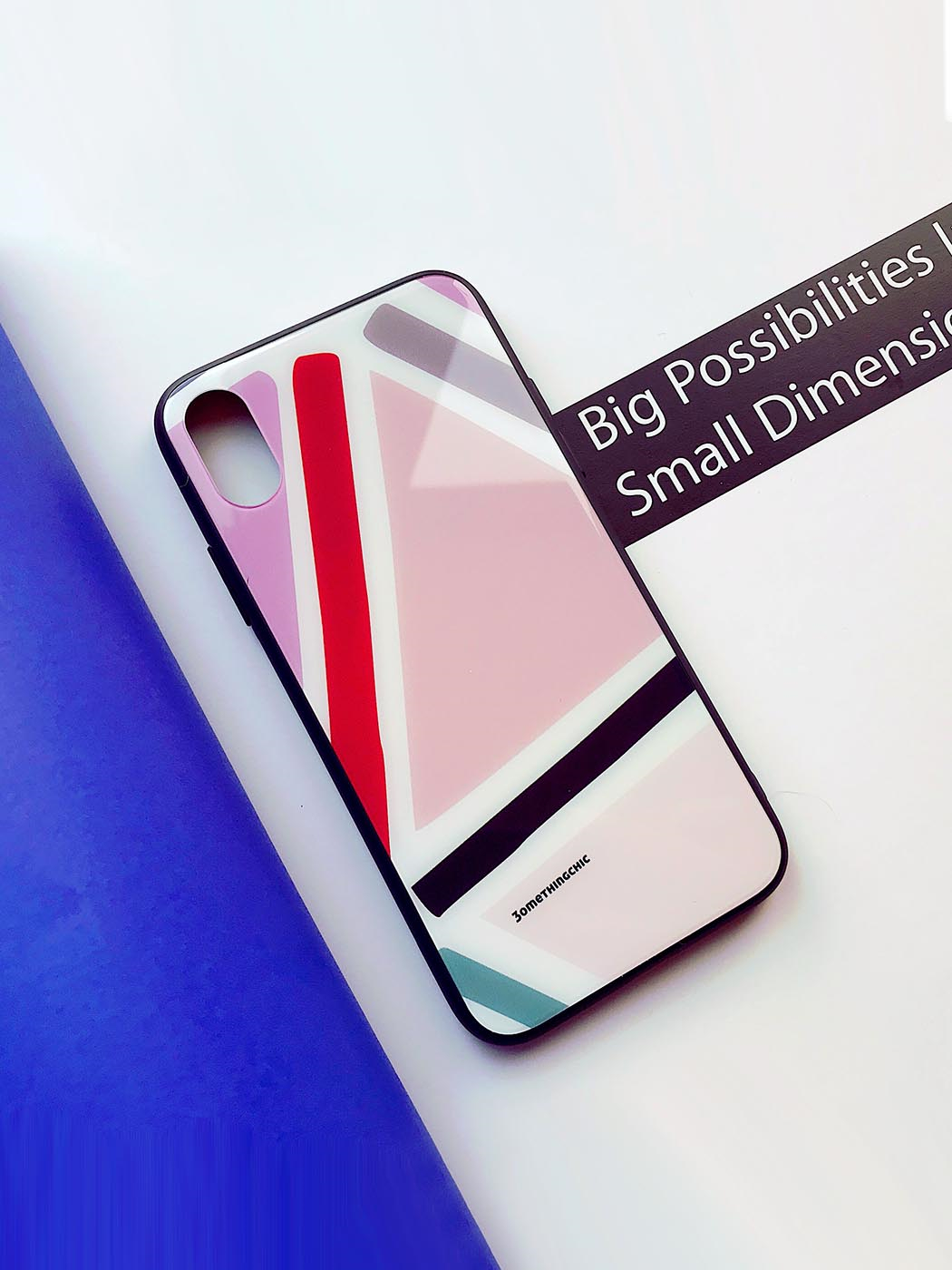 3OMETHINGCHIC|男|女|3OMETHINGCHIC 撞色三角手机壳 iphone X/XS/7P/8P/7/8