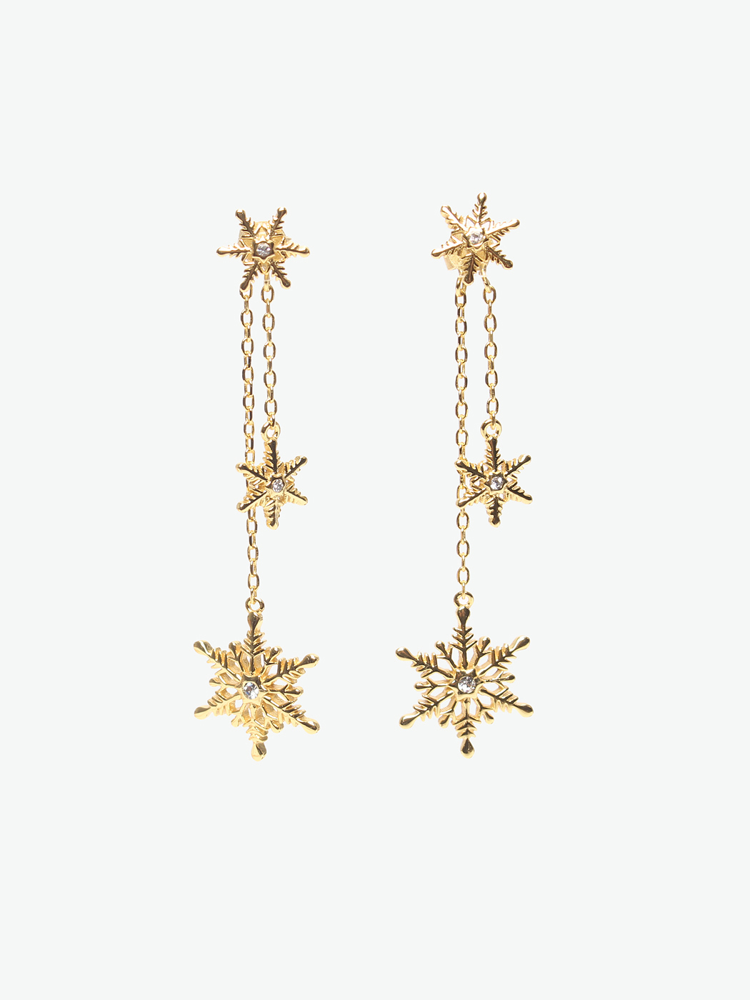 Juju Palais Royal|女|Juju Palais Royal 镀雾金雪花两用耳钉