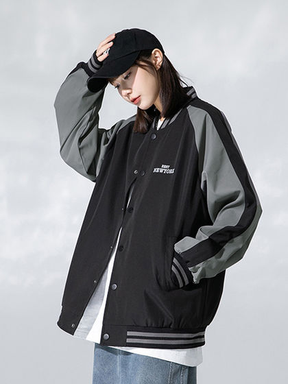 Gelei Story|男款|夹克|Gelei Story 撞色设计棒球服休闲夹克