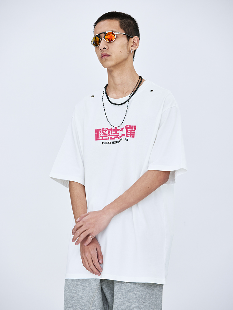 FLOAT|男|女|FLOAT 整装工业logo印花短袖T恤