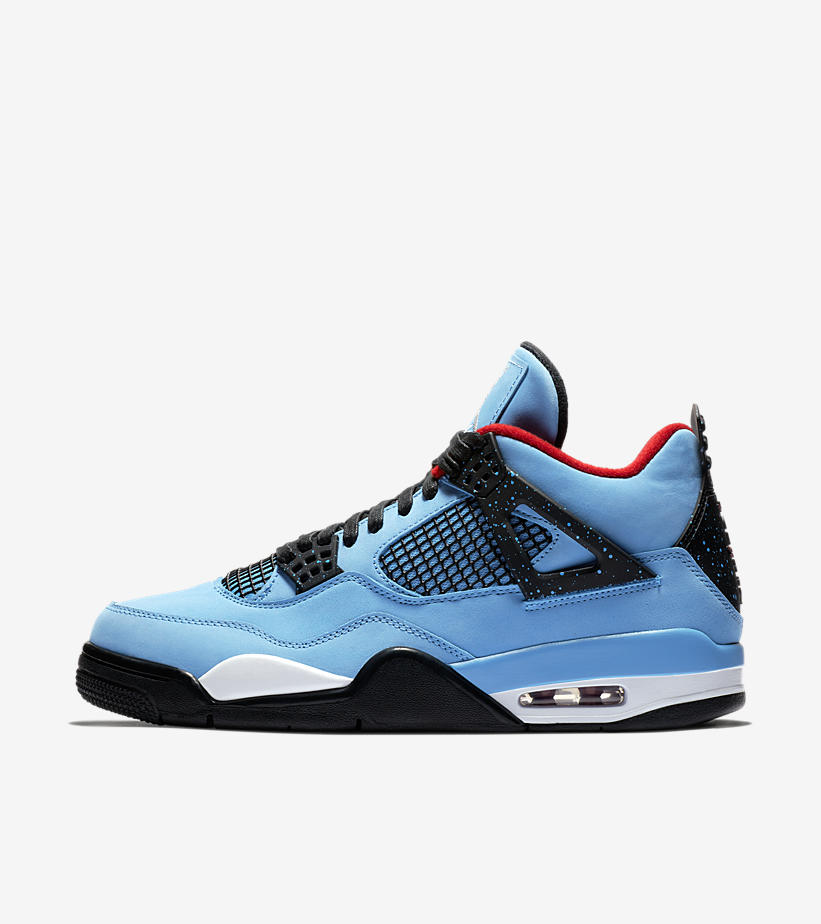 airjordan4xtravisscottcactusaj4藍麂皮聯名